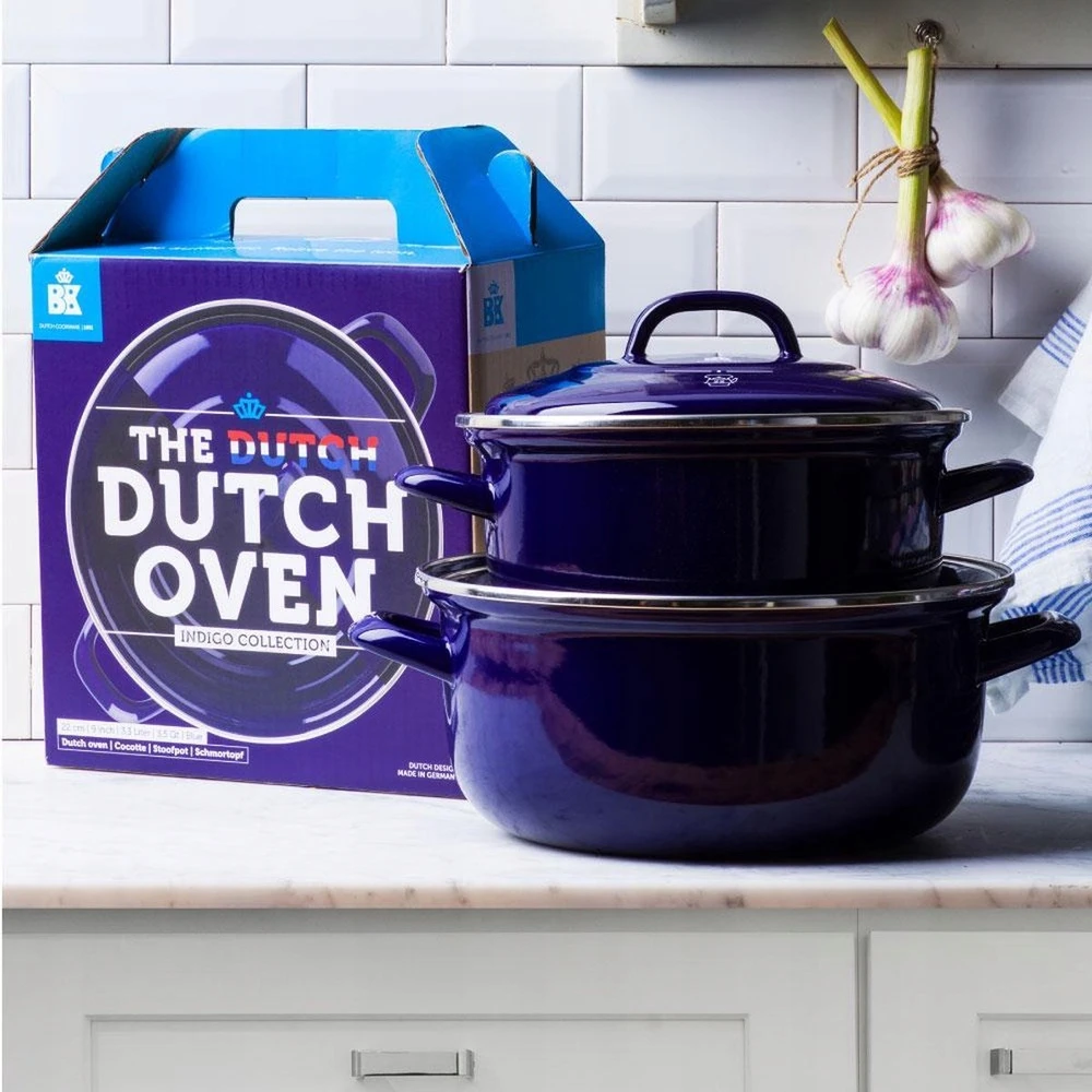 Bk Holland Emaliuotas plieno puodas 22 cm 3,3 l