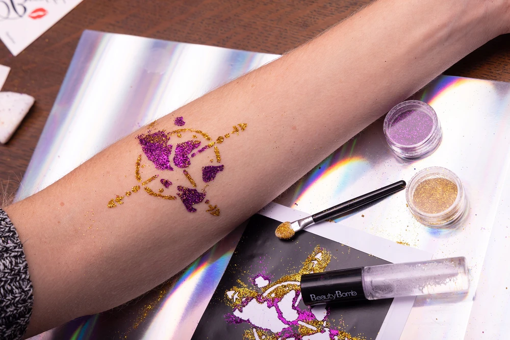 BK TATTOO STUDIO RINKINYS GLITTER PLAUNAMS TATUiruotėms