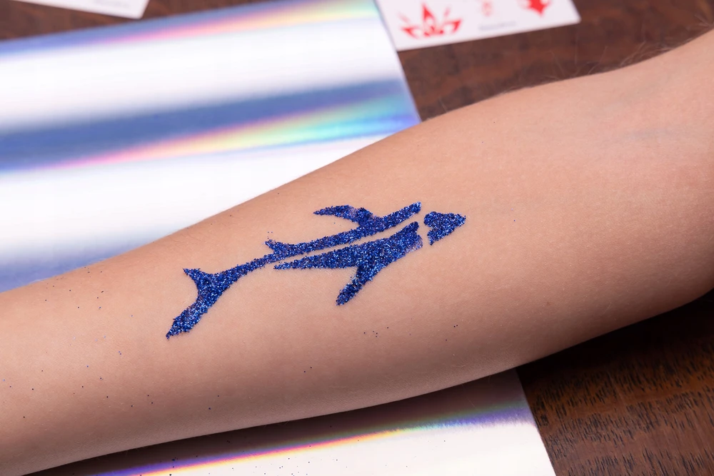 BK TATTOO STUDIO RINKINYS GLITTER PLAUNAMS TATUiruotėms