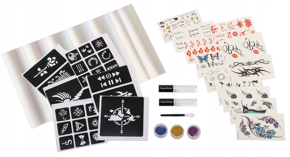 BK TATTOO STUDIO RINKINYS GLITTER PLAUNAMS TATUiruotėms