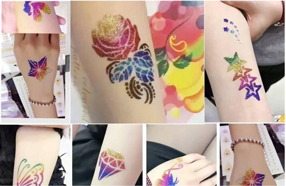 BK TATTOO STUDIO RINKINYS GLITTER PLAUNAMS TATUiruotėms