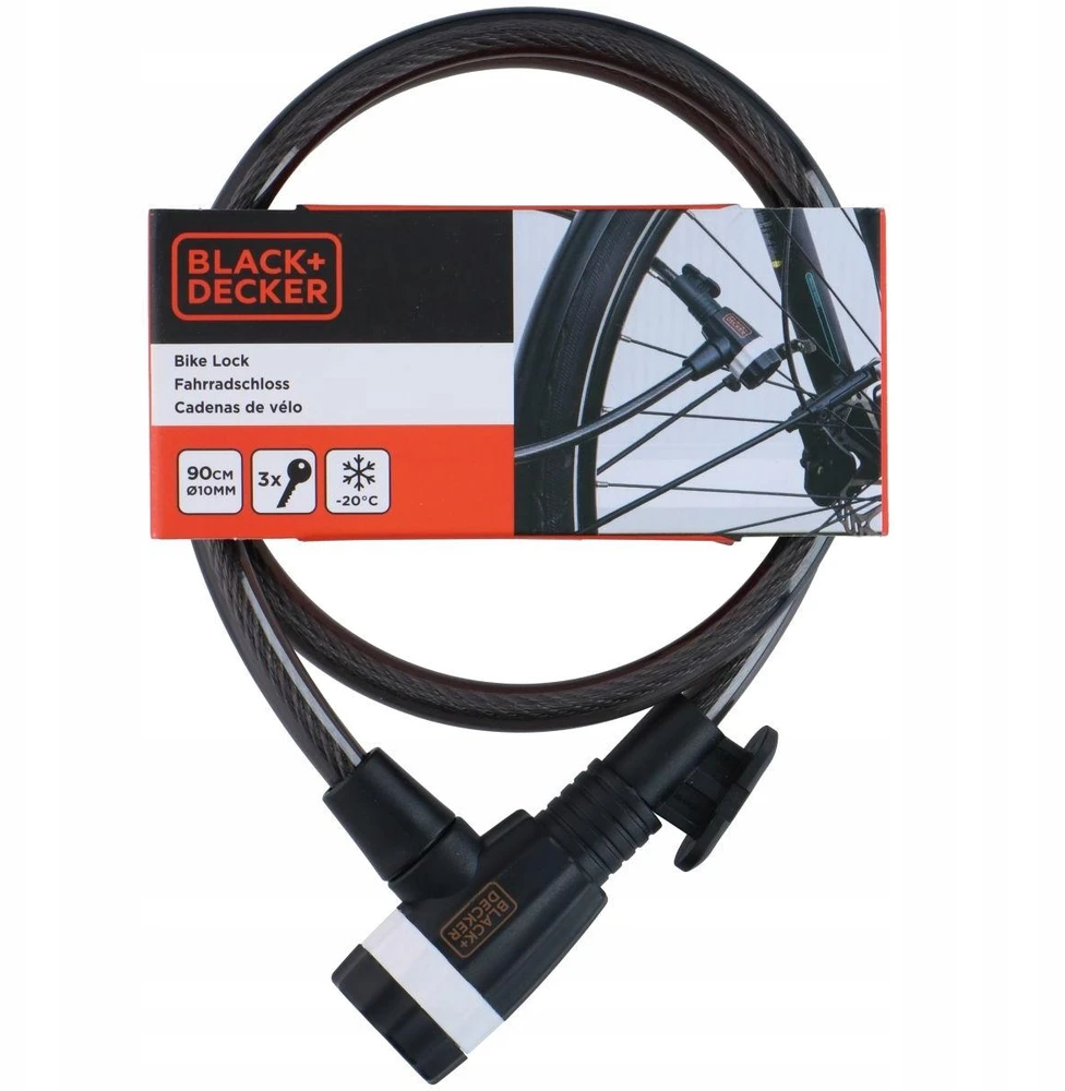 Black & Decker Dviračio trosas su užraktu Juodas+DECKER
