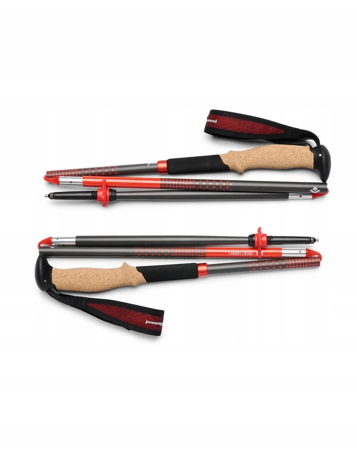 Black Diamond Juodas Diamond Juodas Diamond Pursuit Carbon sulankstomos lazdelės 120cm