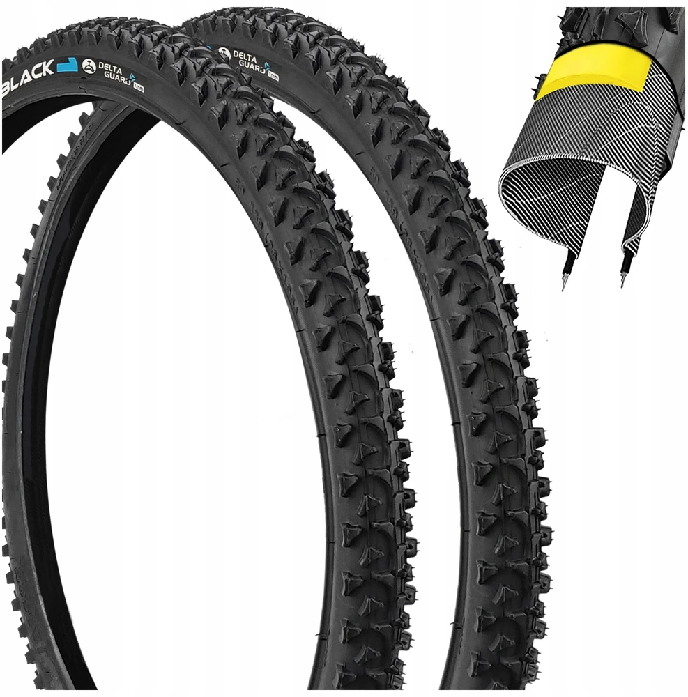 Black1 Visureigių padangos 2 vnt MTB BLACKONE kalnų dviračiui 26 x 1,95 50-559