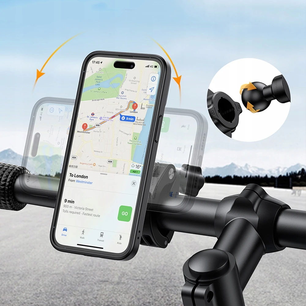 Blavec Dviračio telefono laikiklis, skirtas motociklo Magsafe 360° vairo tvirtinimui
