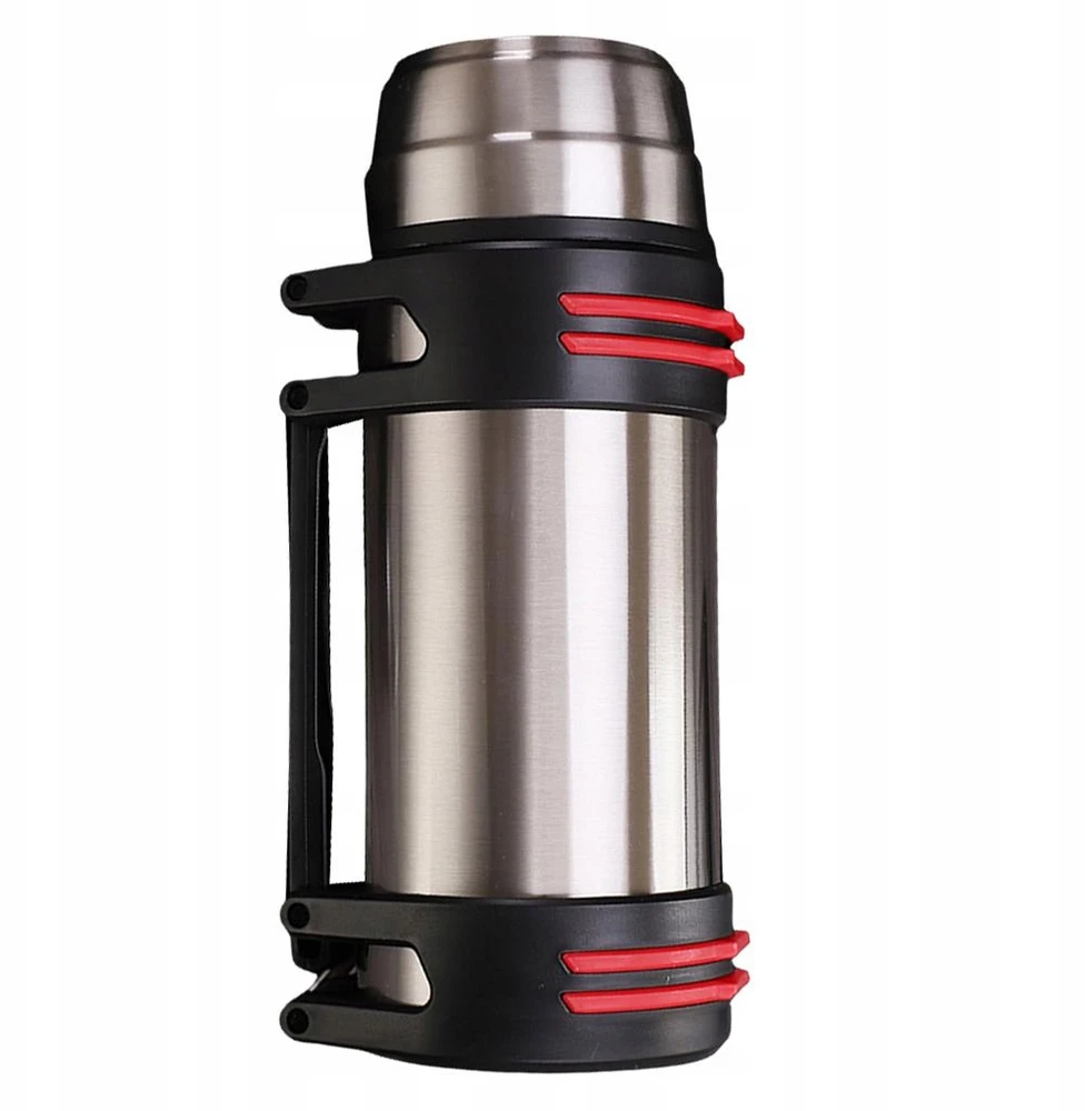 Blesiya Vakuuminis izoliuotas gėrimų butelis su sidabrine rankena, 2000 ml
