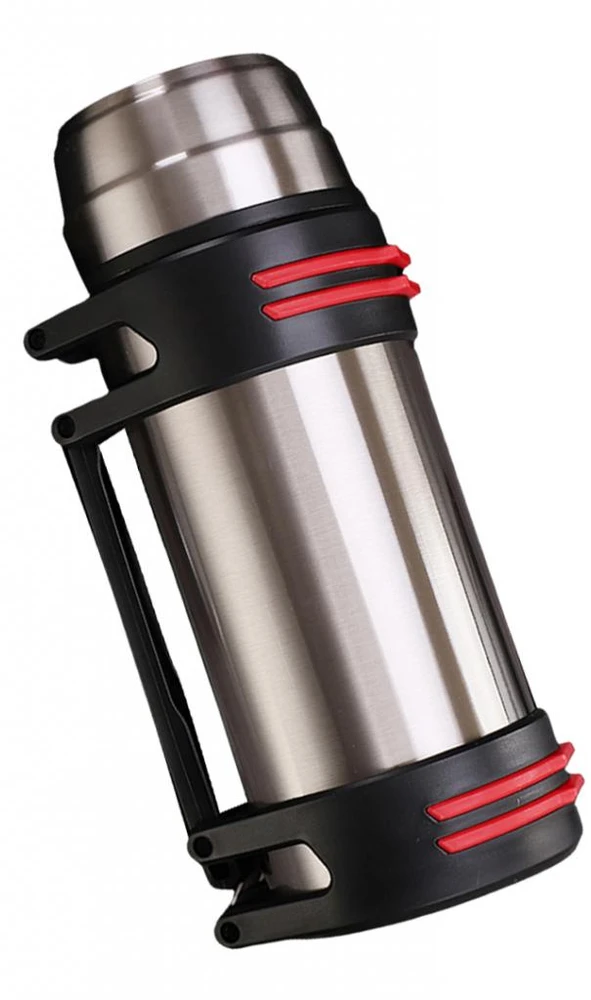 Blesiya Vakuuminis izoliuotas gėrimų butelis su sidabrine rankena, 2000 ml