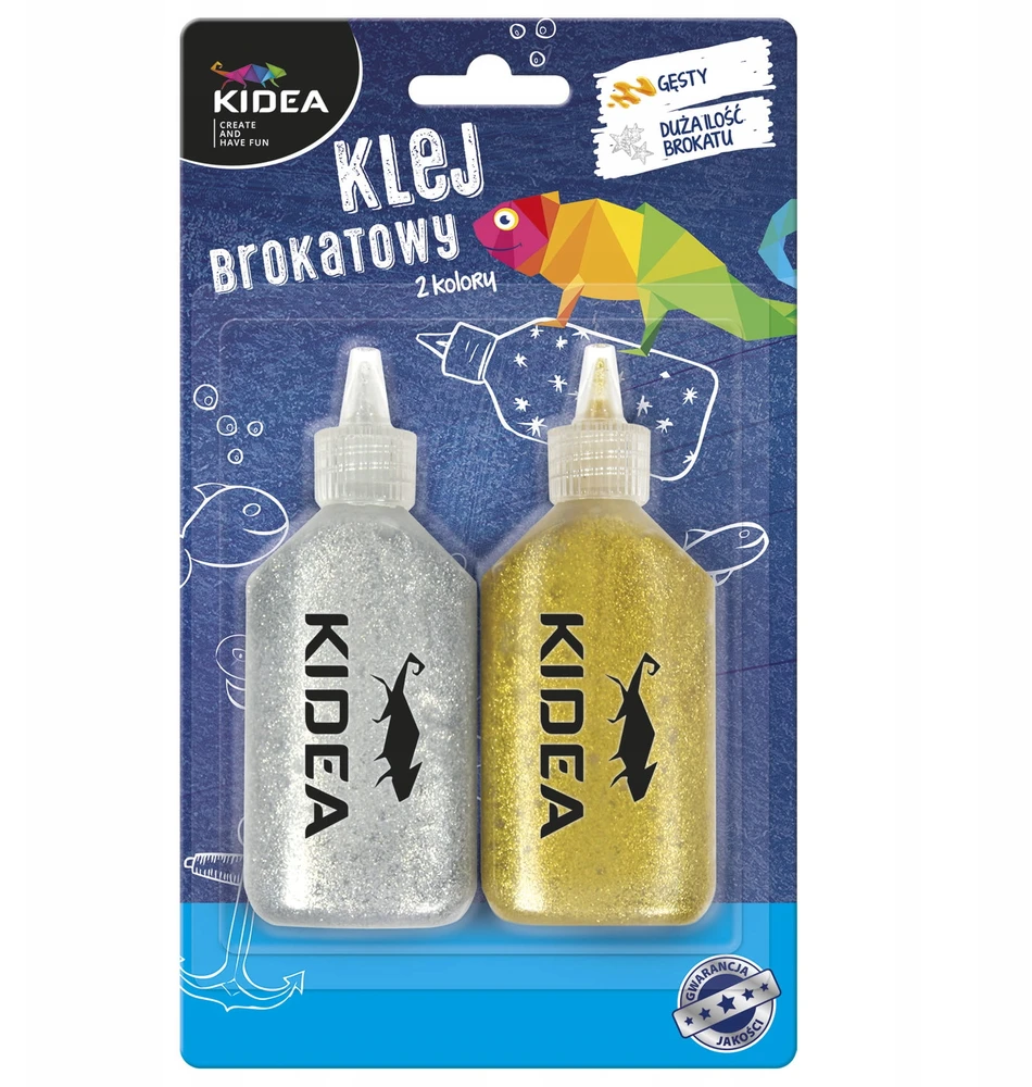 Blizgučių klijai 2 spalvos 40G KIDEA - DERFORM