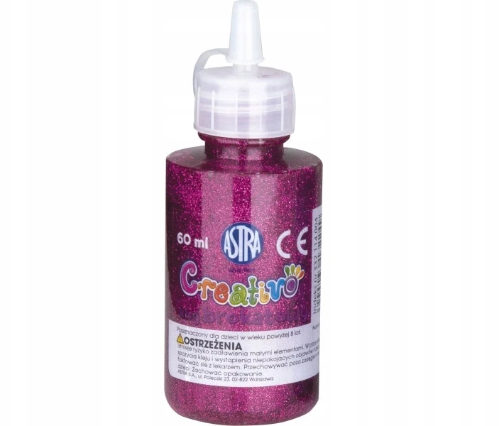 Blizgučių klijų rinkinys 6 spalvų x 60 ml Astra Nr. 3208