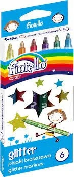 Blizgūs flomasteriai Fiorello, GR-118, 6 spalvų