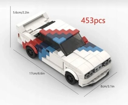 Block Plastikinės statybinės plytos BMW M3 E30 automobilių žaislų automobilio dovanų dėžutė