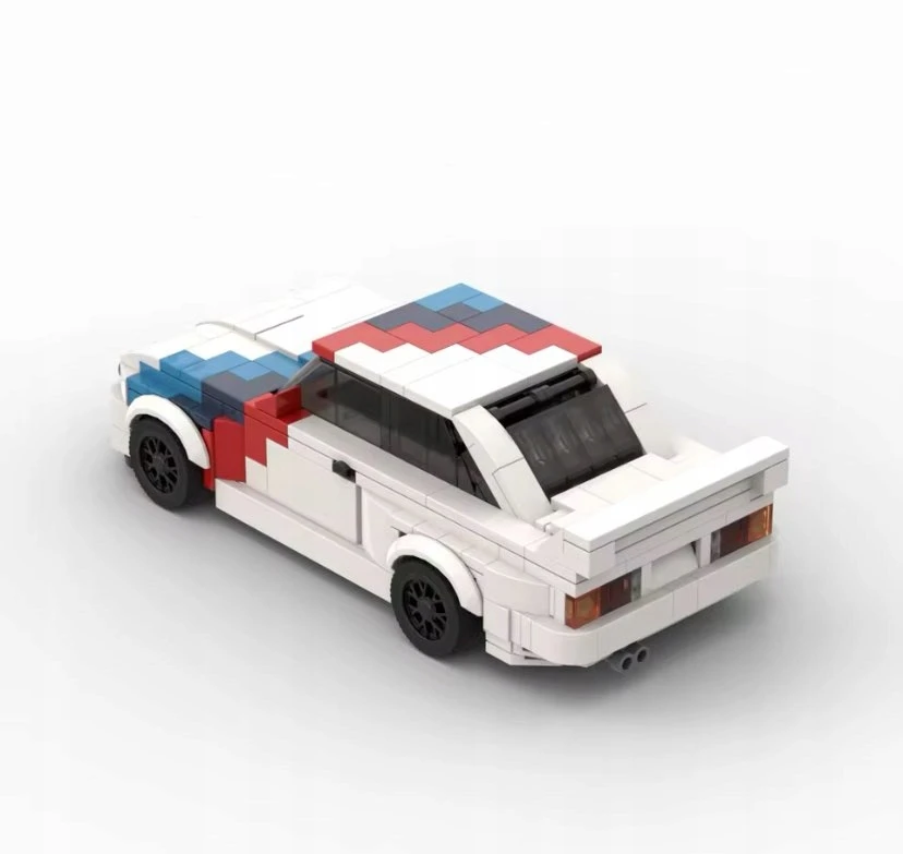 Block Plastikinės statybinės plytos BMW M3 E30 automobilių žaislų automobilio dovanų dėžutė