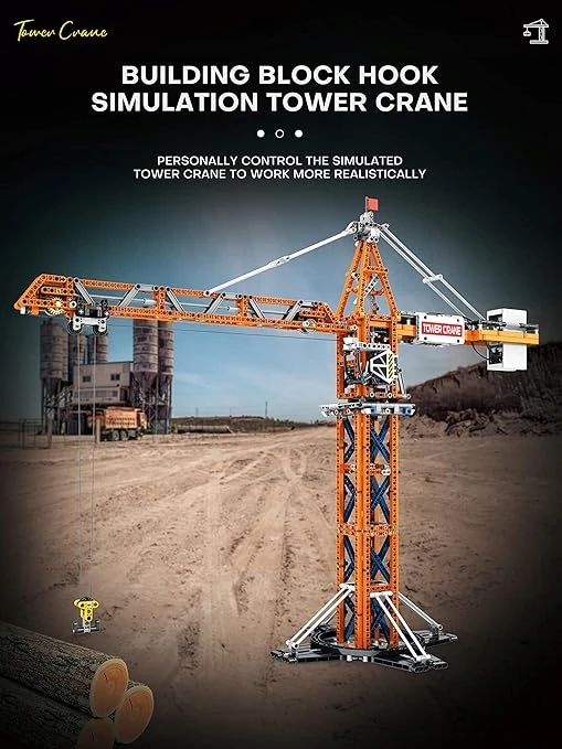 BLOCKS CRANE Nuotoliniu būdu valdomų statybinių kranų rinkinys 1288