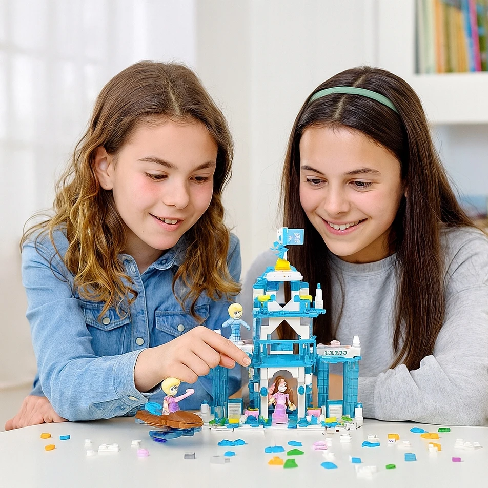 BLOCKS LEDO RŪMAI Princesės pilies rinkinys mergaitėms 501 vnt