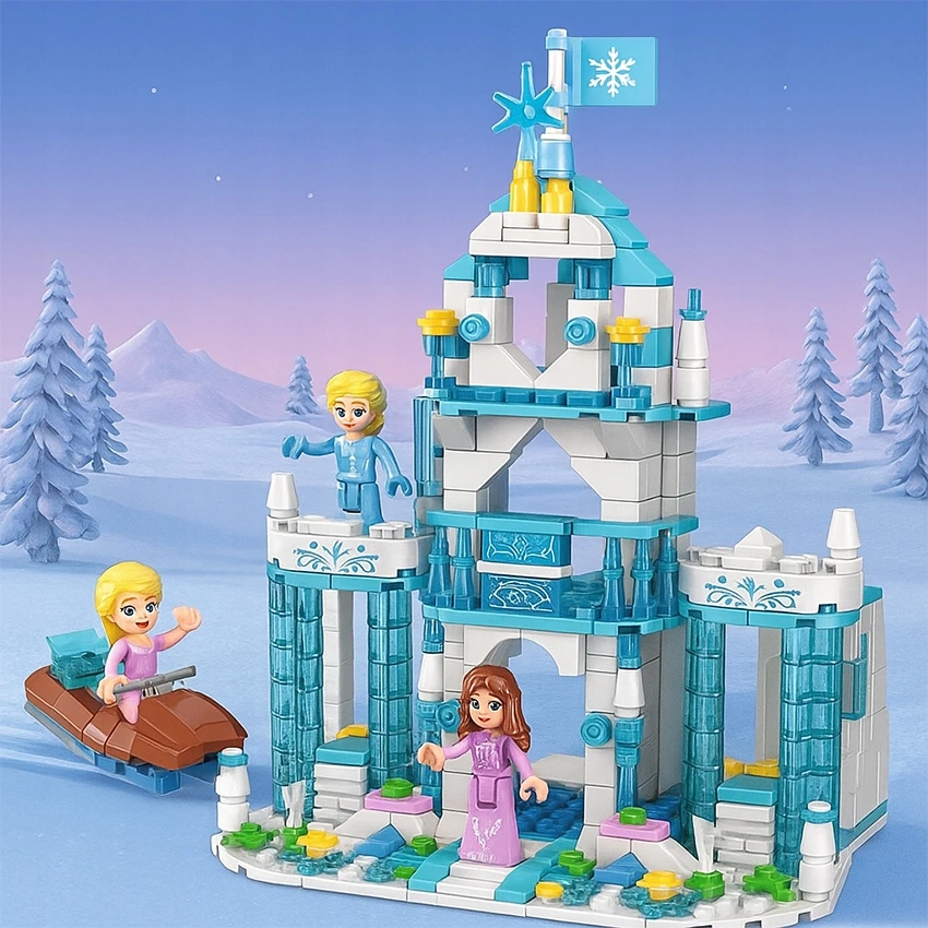 BLOCKS LEDO RŪMAI Princesės pilies rinkinys mergaitėms 501 vnt