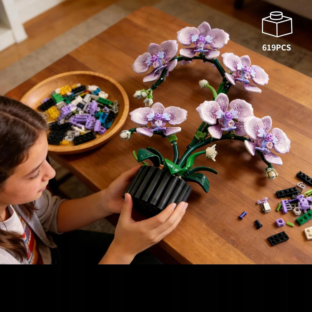 Blocks ORCHID ORCHID BONSAI GĖLĖS DIY DECORATION 619 EL TOBULA DOVANA