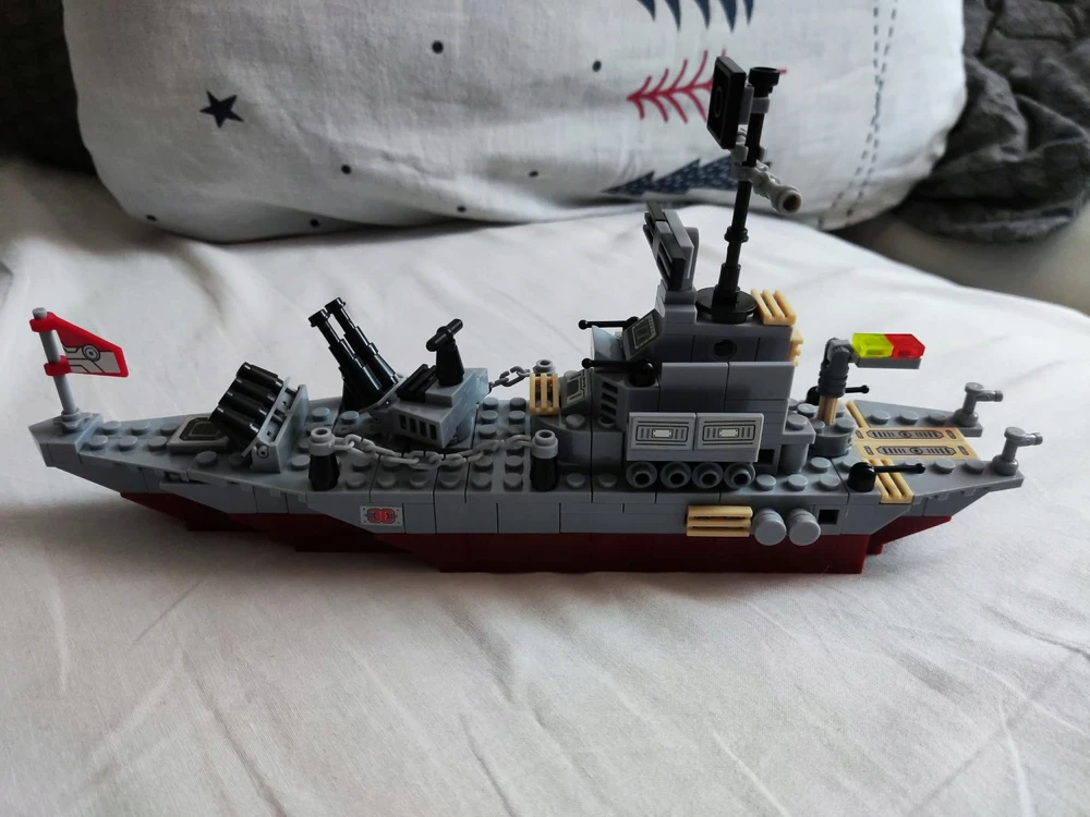 BLOKAI KARO LAIVAS plytos 350 EL. VAIKAMS 6+ MILITARY DICOM