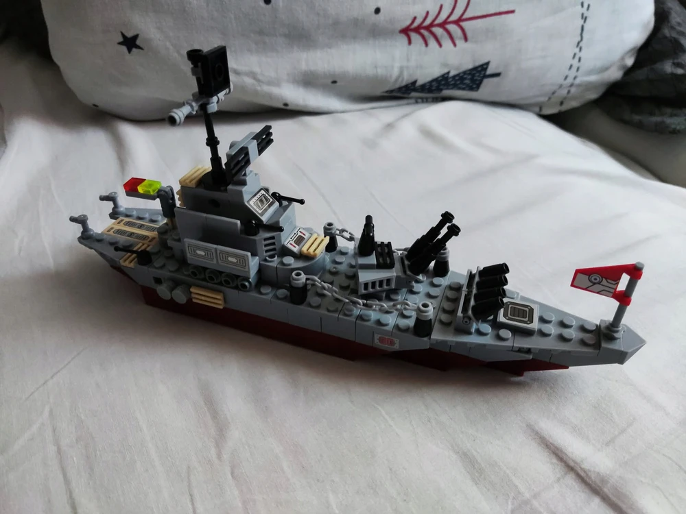 BLOKAI KARO LAIVAS plytos 350 EL. VAIKAMS 6+ MILITARY DICOM