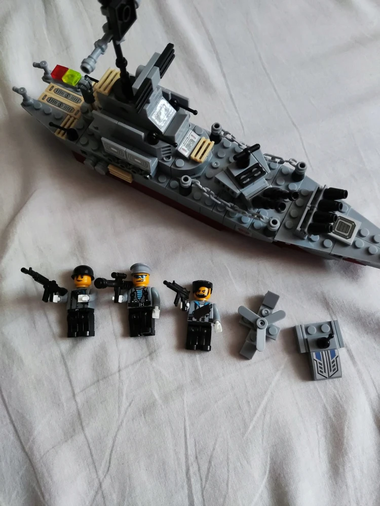 BLOKAI KARO LAIVAS plytos 350 EL. VAIKAMS 6+ MILITARY DICOM