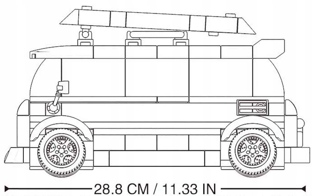 BLOKAI - KEMPERINIS MB TS-1 - 276 EL 1:35 28 CM AUTOMOBILIS SLUBAN KEMPINGAS