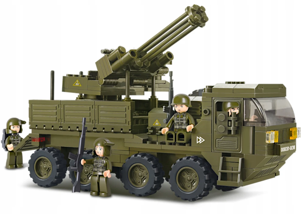 Blokai SLUBAN M38-B0302 transportinis sunkvežimis su 306 elementų pistoletu.