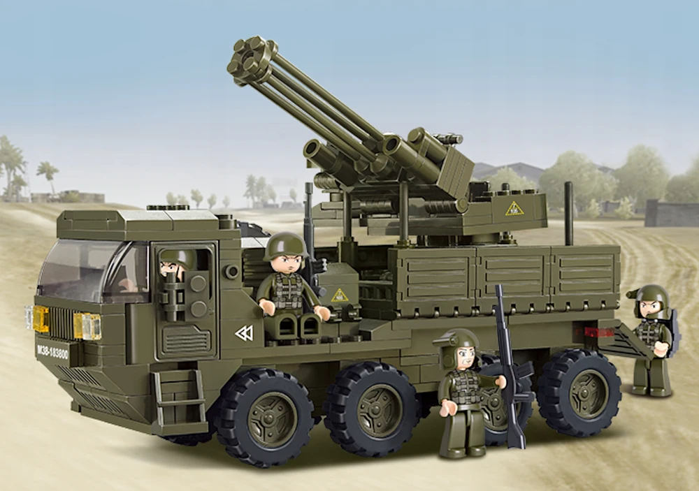 Blokai SLUBAN M38-B0302 transportinis sunkvežimis su 306 elementų pistoletu.