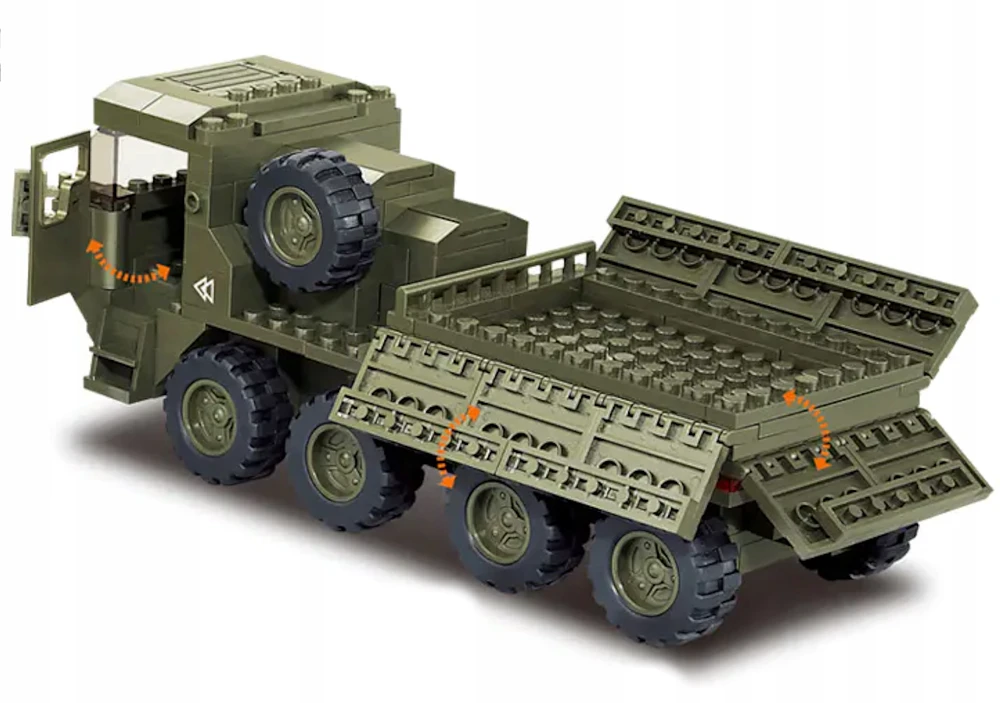 Blokai SLUBAN M38-B0302 transportinis sunkvežimis su 306 elementų pistoletu.