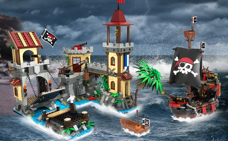 BLOKŲ VIDURAMŽIŲ PIRATŲ PILIS UOSTAS 1502 EL. VAIKAMS 8+