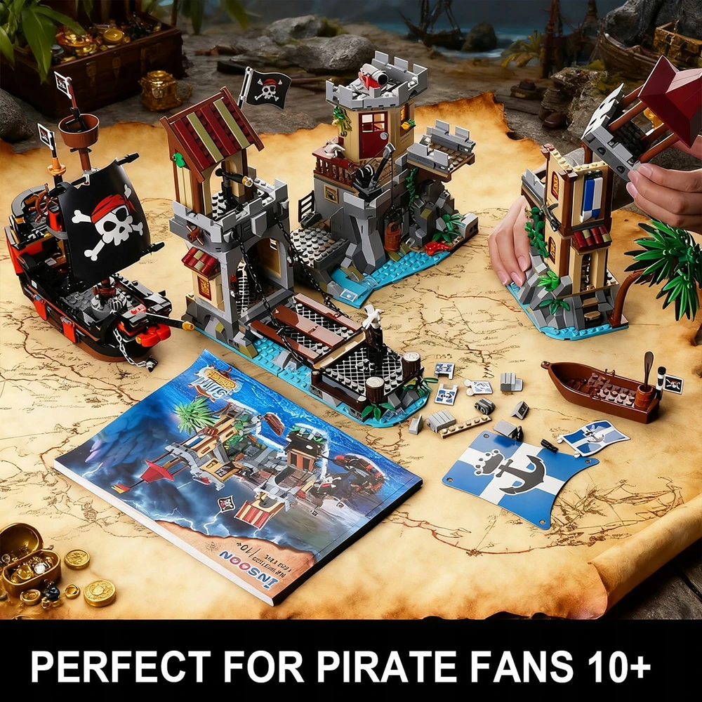 BLOKŲ VIDURAMŽIŲ PIRATŲ PILIS UOSTAS 1502 EL. VAIKAMS 8+