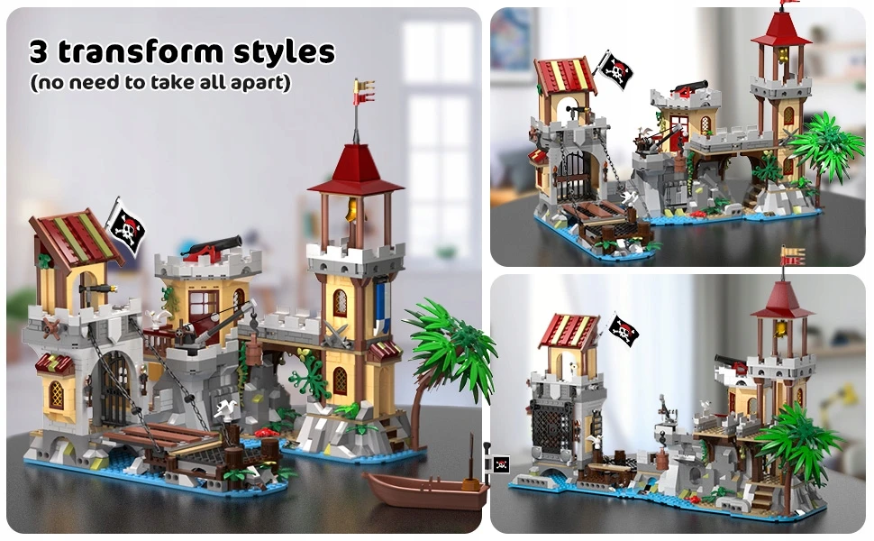 BLOKŲ VIDURAMŽIŲ PIRATŲ PILIS UOSTAS 1502 EL. VAIKAMS 8+