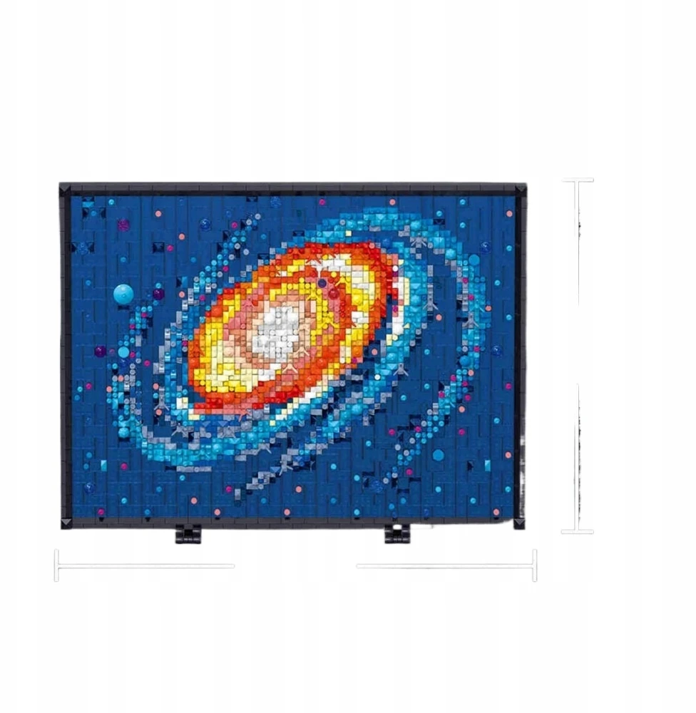 BLOKUOJA GĖLES RĖME 3D PAVEIKSLAS 2438 EL. DEKORACIJŲ RINKINYS XL