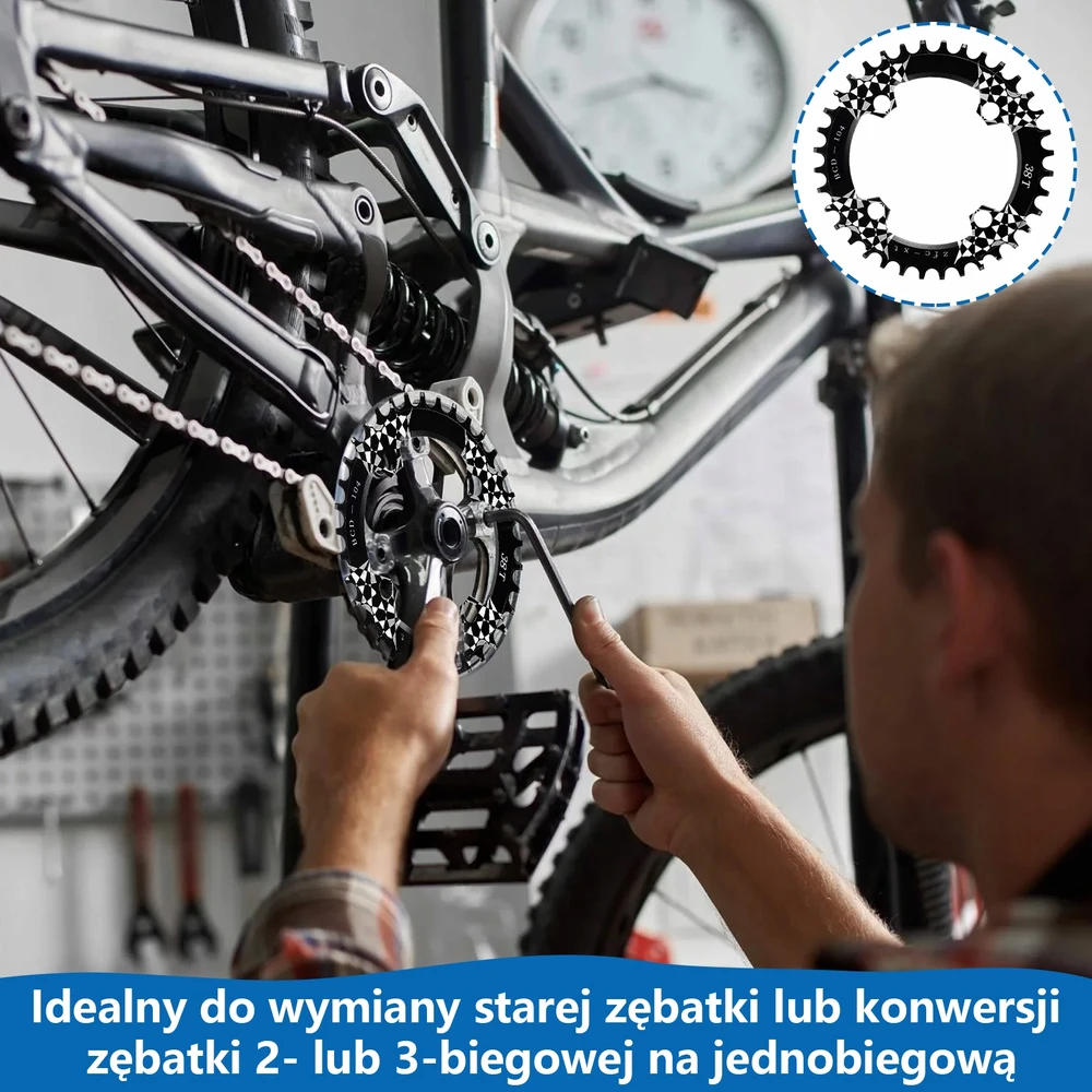 BLOOKE 104BCD siauras platus 38T grandinės žiedas