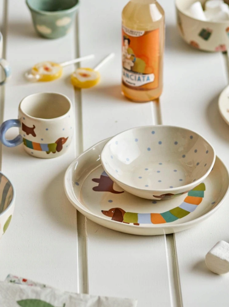 Bloomingville Bloomingville MINI - Charlie Tableware Set - Mėlyna - Stoneware 5711173338313 (5711173338313)