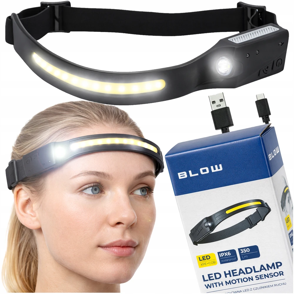 Blow PRIEKINIS ŽIBINTAS SU JUDESIO JUTIKUMU LED COB XPE 350 lm ATSPIRUS VANDENI