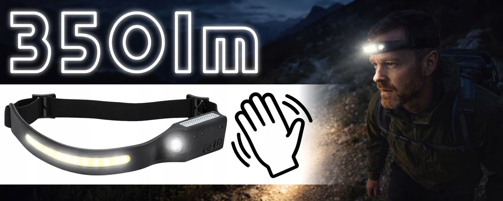 Blow PRIEKINIS ŽIBINTAS SU JUDESIO JUTIKUMU LED COB XPE 350 lm ATSPIRUS VANDENI