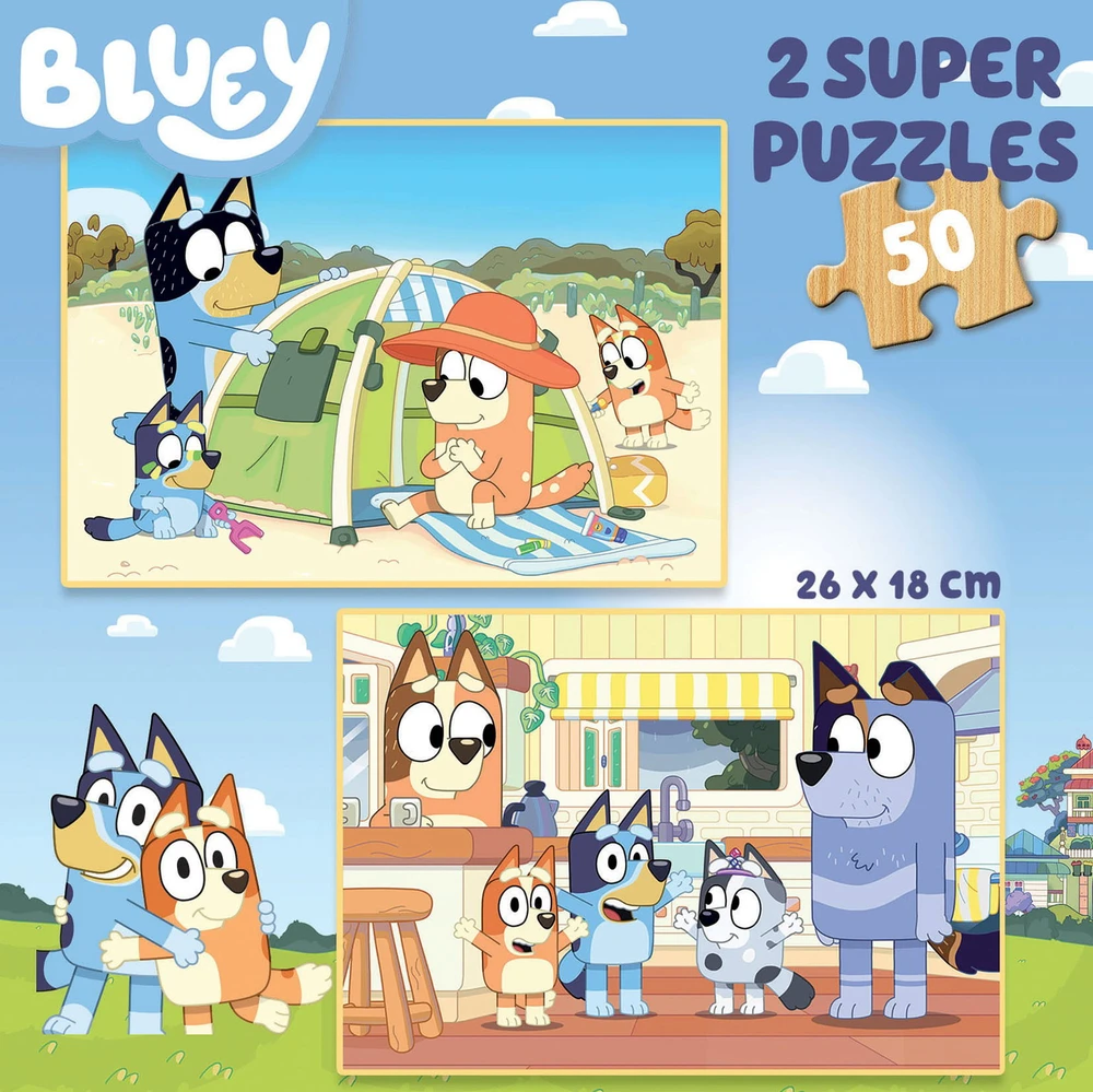 Educa dėlionė 2x50 vnt. - Bluey