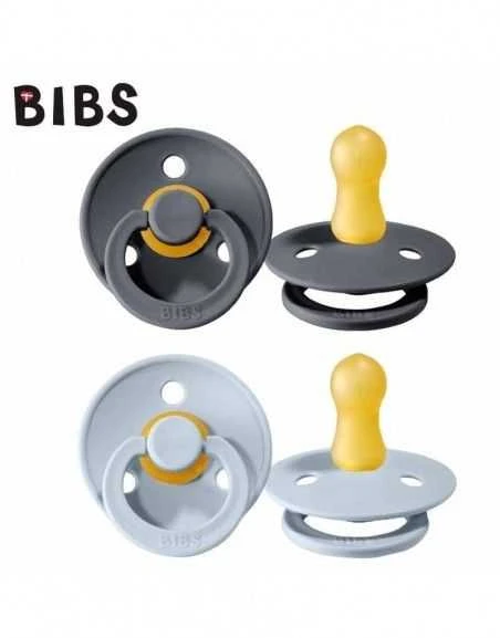 BIBS 6-18 mėn. čiulptukai COLOUR, 2 vnt., Iron/Baby Mėlyna