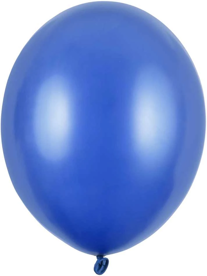 PartyDeco Stiprūs balionai Karibų mėlyna spalva, blizgūs 30 cm, 50vnt