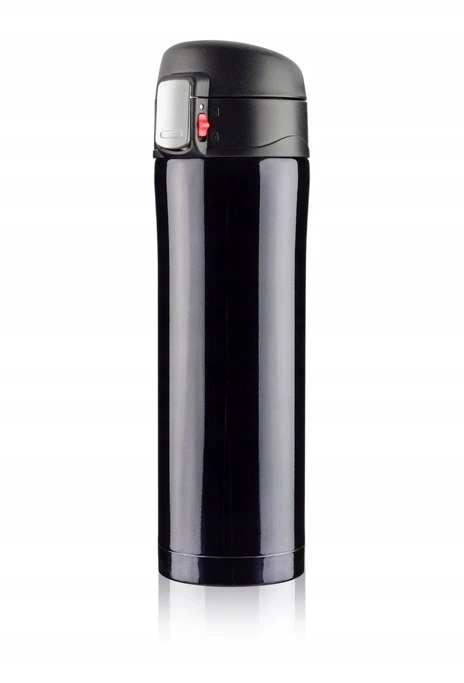 Blue Collection Termopuodelis, termosas, 440ml, kelione automobiliu, mokyklinis, juodas, Tvirta spyna