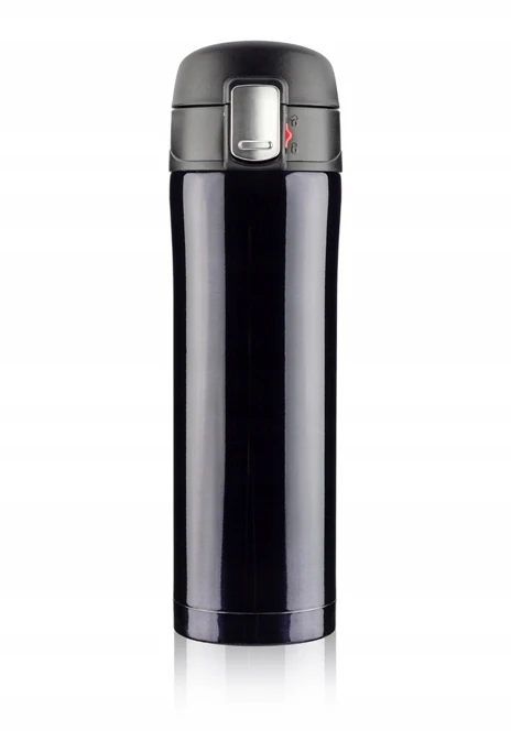 Blue Collection Termopuodelis, termosas, 440ml, kelione automobiliu, mokyklinis, juodas, Tvirta spyna