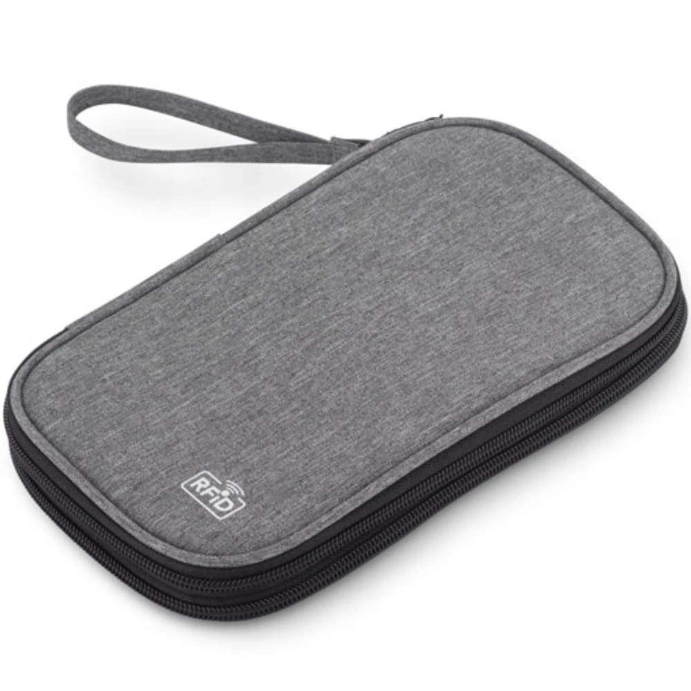 Blue Collection TRAVEL WALLET atostogų organizatorius su skyreliais RFID APSAUGA