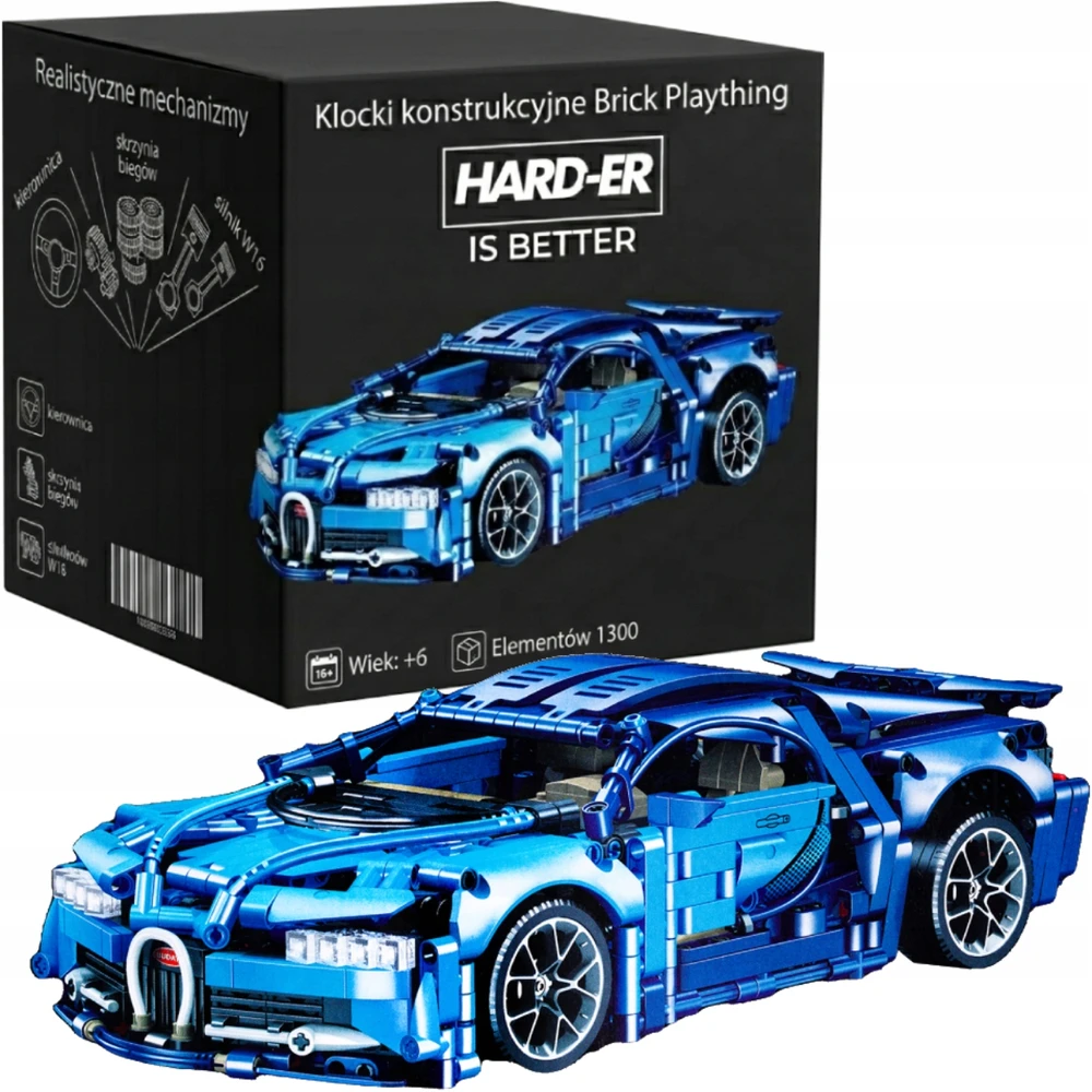 Blue Didelis statybinių blokų rinkinys CONTAINER 1300 EL 1:14 Mėlyna Hard-er