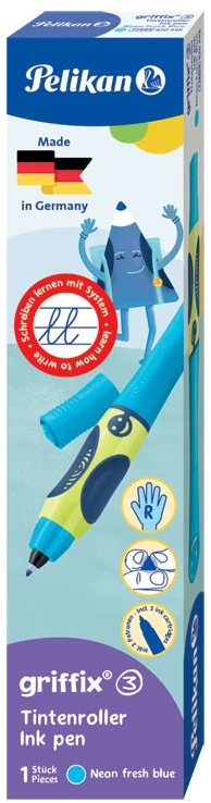 Pelikan Mėlyna GRIFFIX-3 rašiklis "R" neon fresh mėlynas