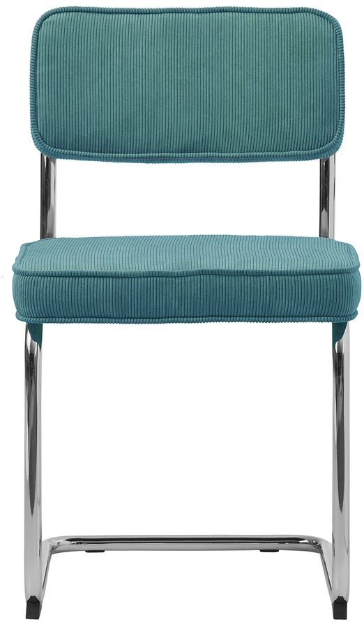 Blue Minkšta kėdė svetainei Mėlyna Corduroy Kėdė RUPERT UNIQUE