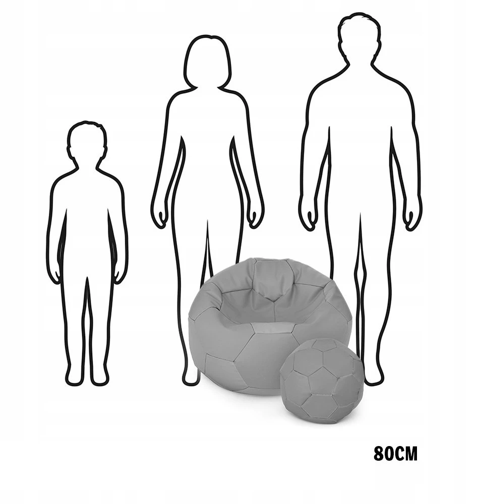 Blue Mėlyna Sėdmaišis su pufu Ball XXXL (80 cm), Geltona/Mėlyna