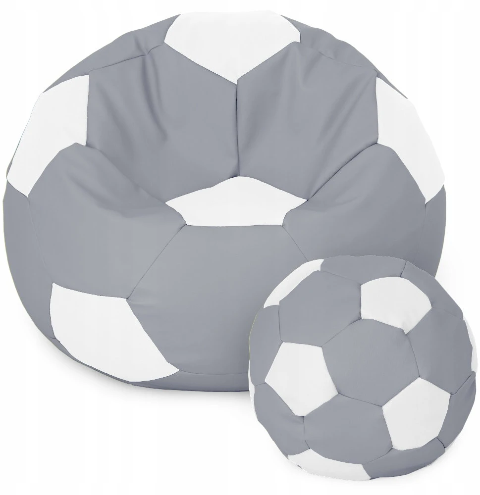 Blue Mėlyna Sėdmaišis su pufu Ball XXXL (80 cm), Mėlyna/Baltas