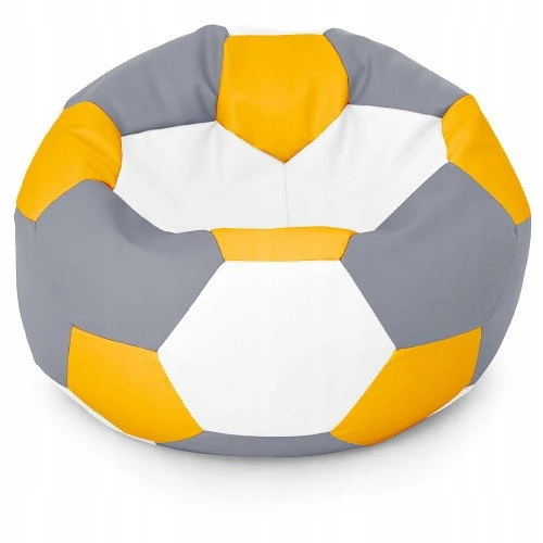 Blue Mėlyna Sėdmaišis su pufu Ball XXXL (80 cm), Geltona/Mėlyna