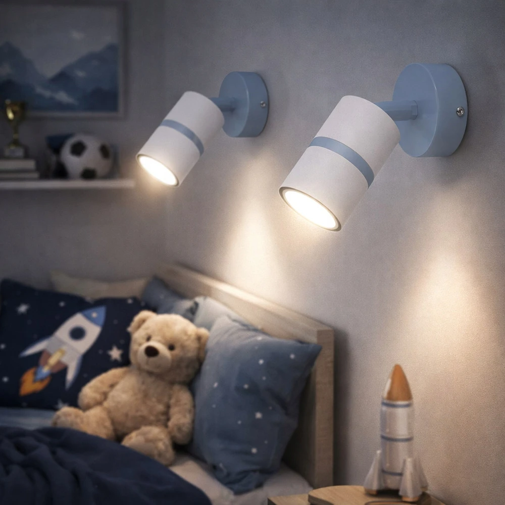 Blue SIENINĖ LEMPUTA SIENINĖ LEMPUTA CELIA Mėlynas KIDS MODERNUS LED VAIKŲ KAMBARYS