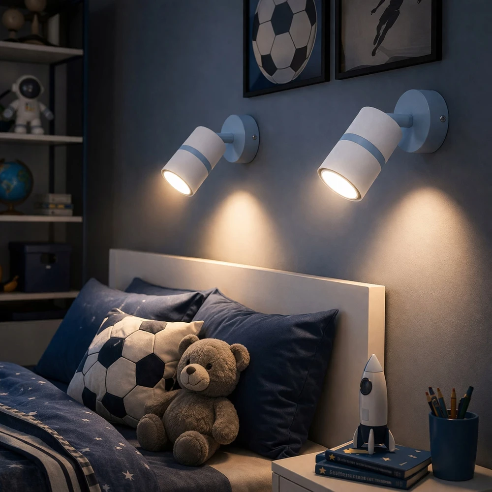 Blue SIENINĖ LEMPUTA SIENINĖ LEMPUTA CELIA Mėlynas KIDS MODERNUS LED VAIKŲ KAMBARYS