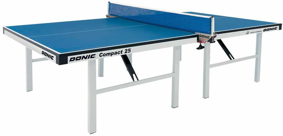 Teniso stalas indoor 25mm Compact 25 ITTF Mėlyna +2dėžės